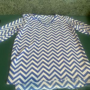 Nice blue and white chevron print.
